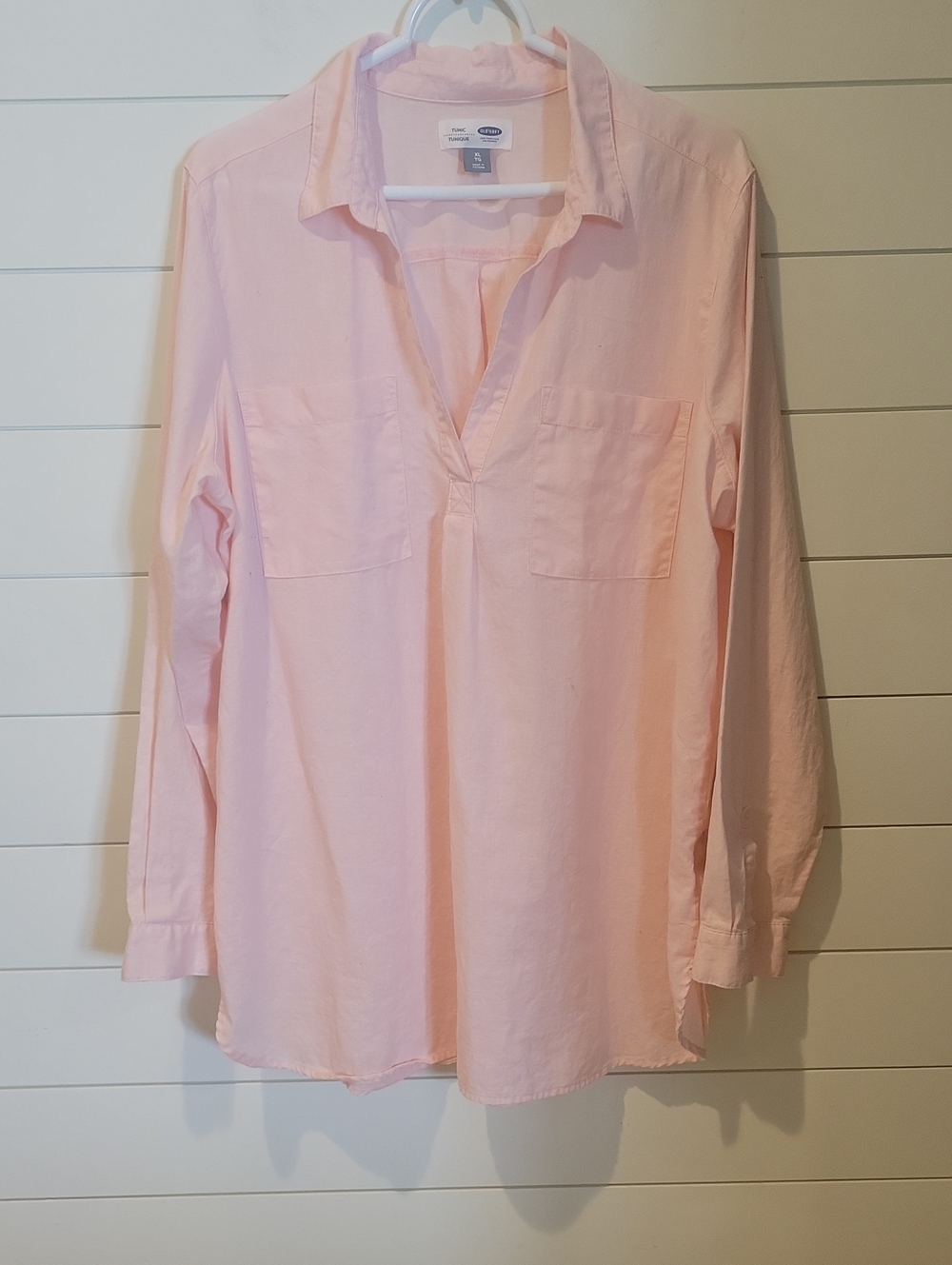 Old Navy V-Neck Tunic Shirt XL  Pink